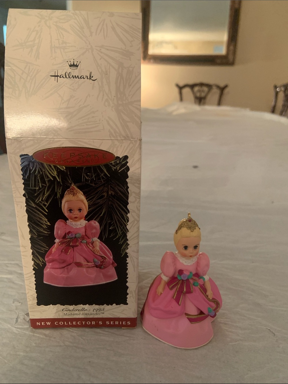 Hallmark Pink & Gold Cinderella Collector Ornament